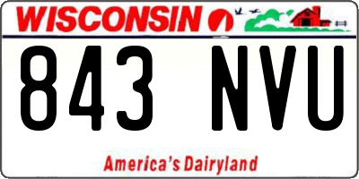 WI license plate 843NVU