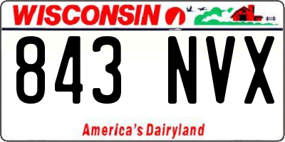 WI license plate 843NVX