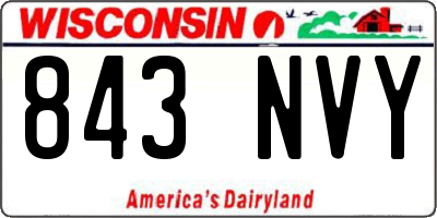 WI license plate 843NVY