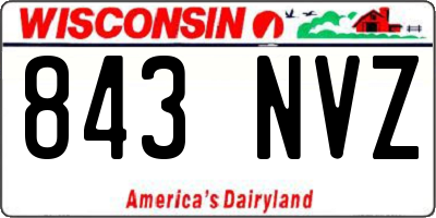 WI license plate 843NVZ