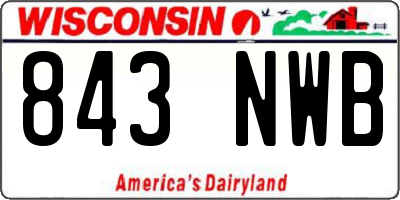 WI license plate 843NWB