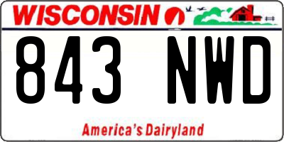 WI license plate 843NWD