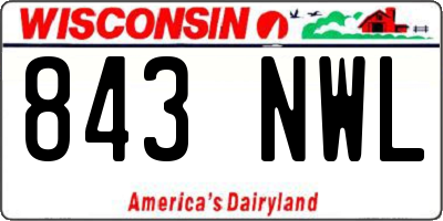 WI license plate 843NWL