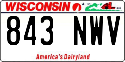 WI license plate 843NWV