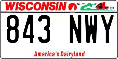 WI license plate 843NWY