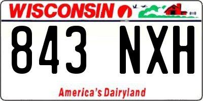 WI license plate 843NXH