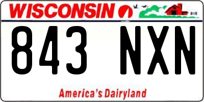 WI license plate 843NXN