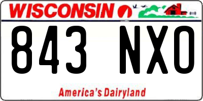 WI license plate 843NXO
