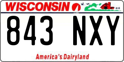 WI license plate 843NXY