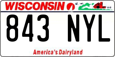 WI license plate 843NYL