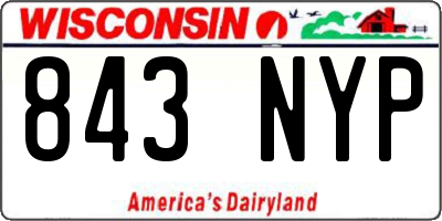 WI license plate 843NYP