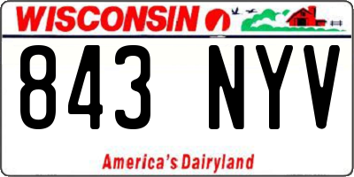 WI license plate 843NYV