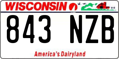 WI license plate 843NZB