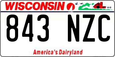 WI license plate 843NZC