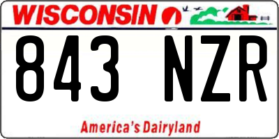 WI license plate 843NZR