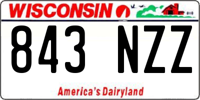 WI license plate 843NZZ