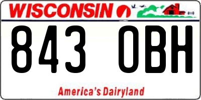 WI license plate 843OBH