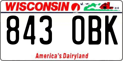 WI license plate 843OBK
