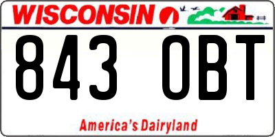 WI license plate 843OBT