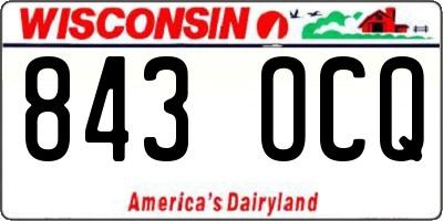 WI license plate 843OCQ