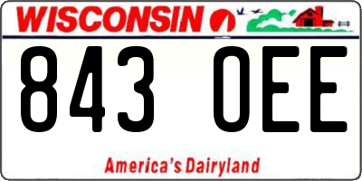 WI license plate 843OEE