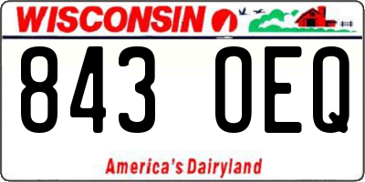 WI license plate 843OEQ