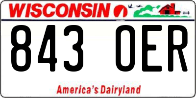 WI license plate 843OER