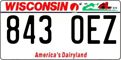 WI license plate 843OEZ