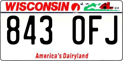 WI license plate 843OFJ