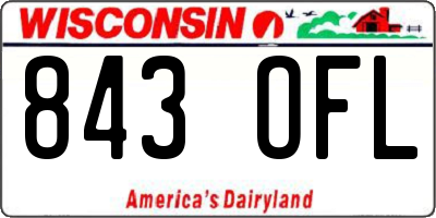 WI license plate 843OFL