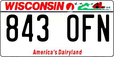 WI license plate 843OFN