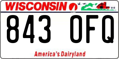 WI license plate 843OFQ
