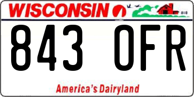 WI license plate 843OFR