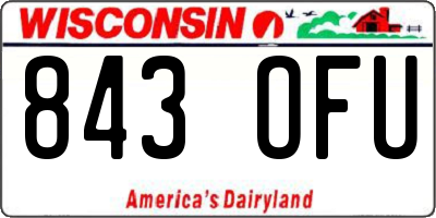 WI license plate 843OFU