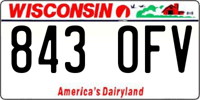 WI license plate 843OFV
