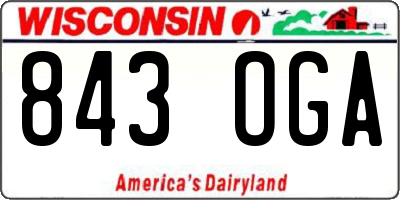 WI license plate 843OGA