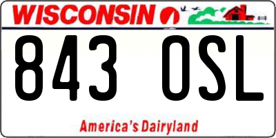 WI license plate 843OSL