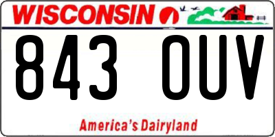 WI license plate 843OUV