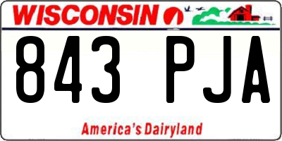 WI license plate 843PJA