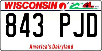 WI license plate 843PJD
