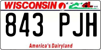 WI license plate 843PJH