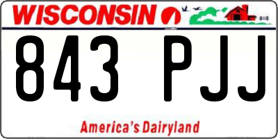 WI license plate 843PJJ