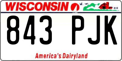 WI license plate 843PJK