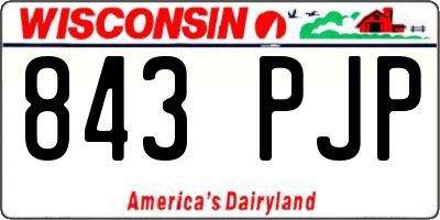 WI license plate 843PJP