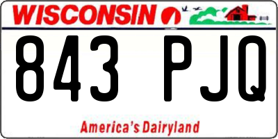 WI license plate 843PJQ