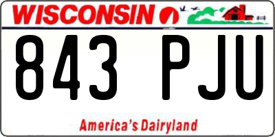 WI license plate 843PJU