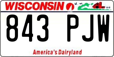 WI license plate 843PJW