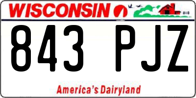 WI license plate 843PJZ