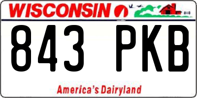 WI license plate 843PKB
