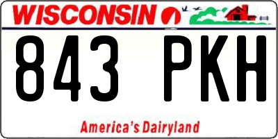 WI license plate 843PKH